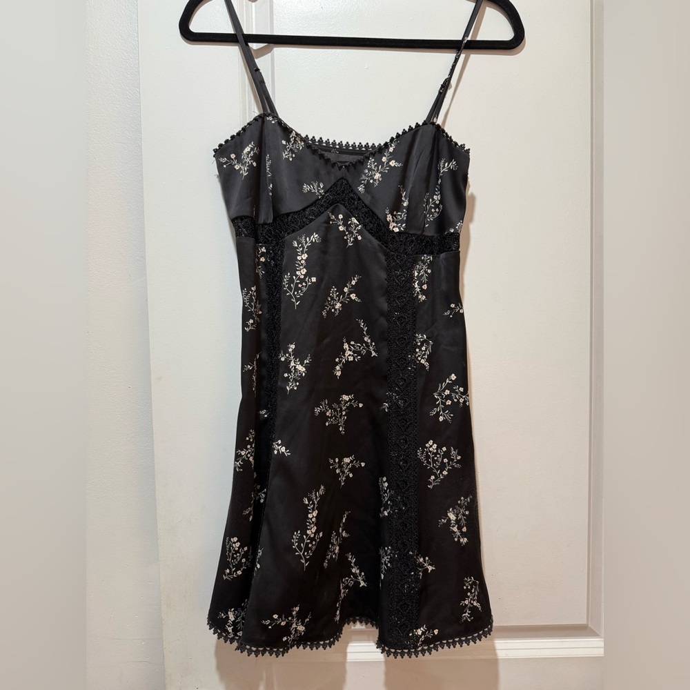 Urban Outfitters Black Floral Lace Dress